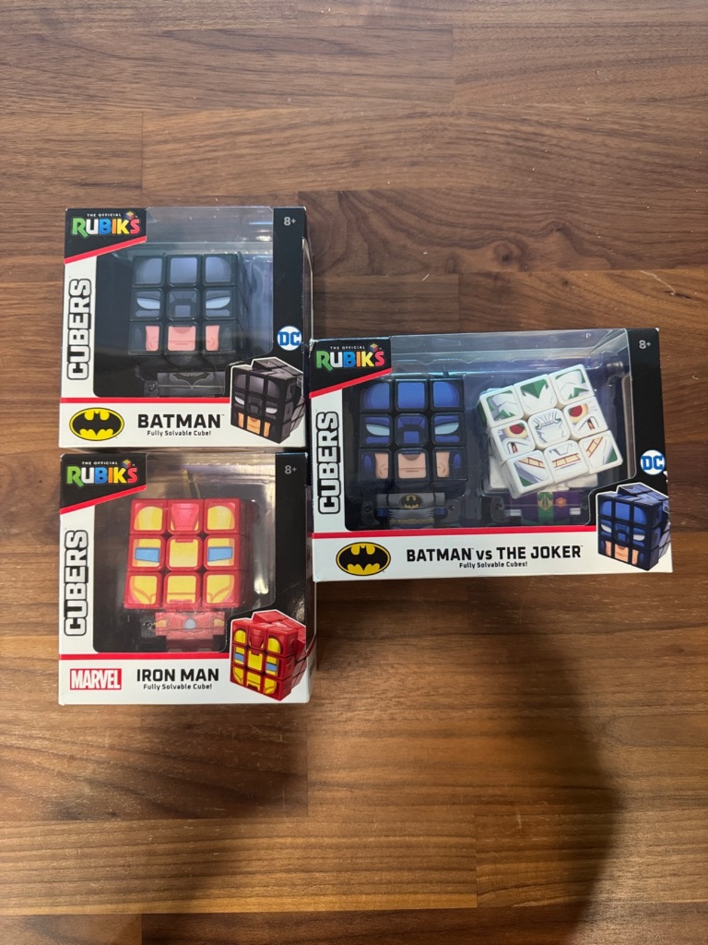Cubers Batman & Iron Man Character Puzzle Set - Black, White, Red, Blue